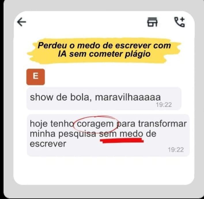 Depoimentos de alunos